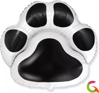  ФОЛЬГИРОВАННЫЙ ШАР "ЛАПКА", черная