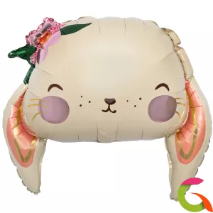 ФОЛЬГИРОВАННЫЙ ШАР "ЗАЙКА С ЦВЕТКОМ"