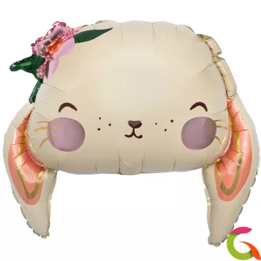 ФОЛЬГИРОВАННЫЙ ШАР "ЗАЙКА С ЦВЕТКОМ"