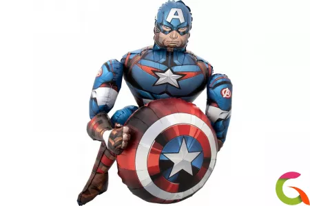 Фольгированный шар, ходячий "Капитан Америка"
