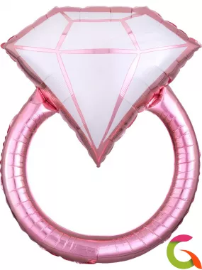 Фольгированный шар "Кольцо" Розовое