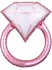 Фольгированный шар "Кольцо" Розовое