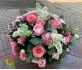 Композиция из цветов в корзине "Розовые розы"