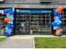Разнокалиберная гирлянда в небесном цвете
