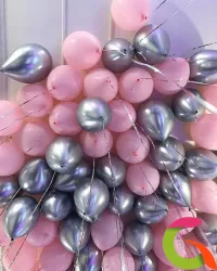 Розовые шары с серебряным хромом, Хит для девушек