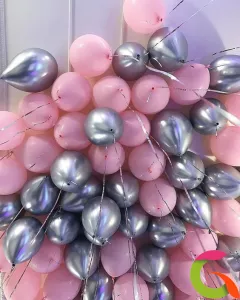 Розовые шары с серебряным хромом, Хит для девушек