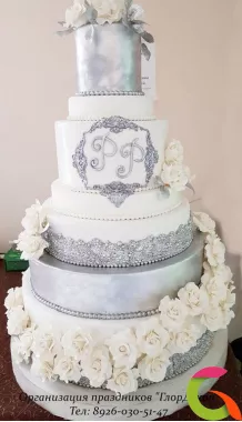 Торт Свадебный Серебро