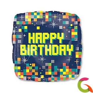 Фольгированный шар С днём рождения!, пиксели