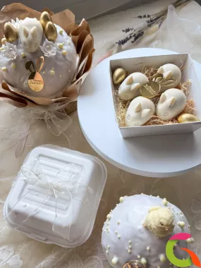 Пасхальный набор пирожных «Картошка» в белом шоколаде 