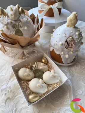 Пасхальный набор пирожных «Картошка» в белом шоколаде 