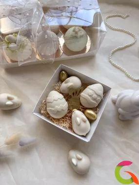 Пасхальный набор пирожных «Картошка» в белом шоколаде 