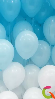 Воздушные Гелиевые шары голубые