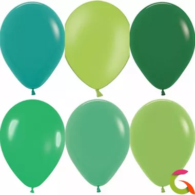 Воздушные шары зеленая гамма, пастель 12/30 см