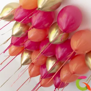 Мармеладная гамма шаров - Розовый с оранжевым шары