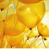 Воздушные шары желтая, белая, бежевая, золотая гамма металлик 12