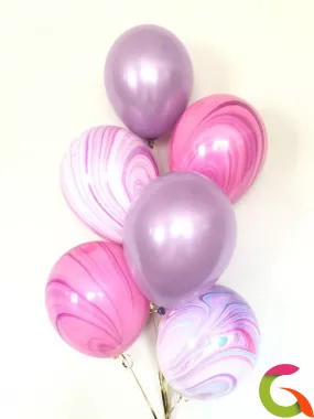 Воздушные шары Агаты - Мраморные шары микс