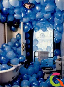 Воздушные шары голубая гамма металлик 12 - микс