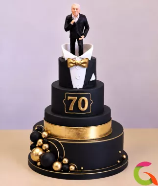 Многоярусный торт на юбилей 70 лет