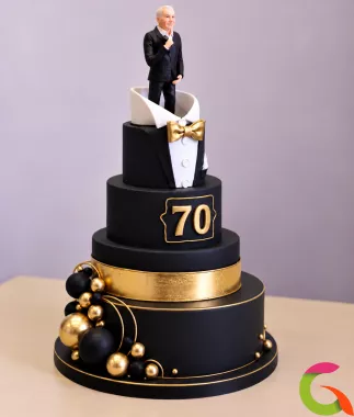 Многоярусный торт на юбилей 70 лет