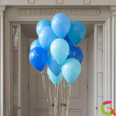 Воздушные шары бело-сине-голубая гамма, пастель 12/30 см