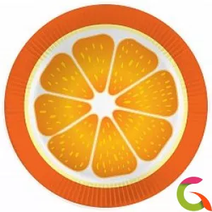 Тарелки бумажные Апельсин