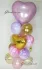 Фонтан № 184 | Нежный фонтан из латексных и фольгированных шаров с гелием для женщин и девушек