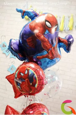 Фольгированный шар Герой паук в прыжке