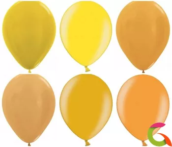 Воздушные шары желтая гамма металлик 12