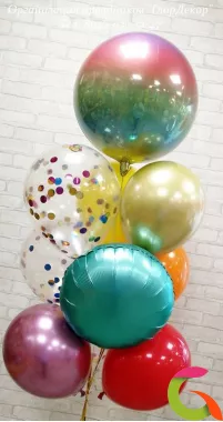 Стеклянные шары ассорти (двойные шары)
