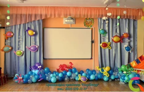 Легкий декор шарами для детского сада