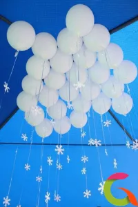 Воздушные шары снежинками