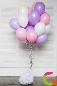 Воздушные шары розовые, лиловые(сиреневые), малиновые