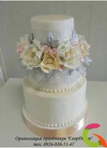 Торт Свадебные цветы