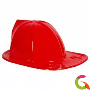 Карнавальная шляпа Каска, Строитель, Красный