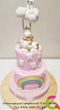 Торт Радужный единорог на облаке