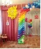 Детское украшение надувными шариками актового зала в саду