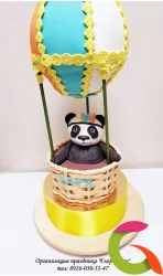 Торт Панда на Воздушном шаре