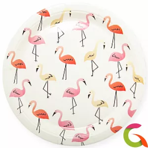 Тарелки бумажные Розовый Фламинго