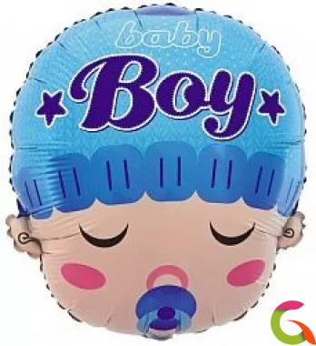 Фольгированный шар Фигура Малыш мальчик с соской 24/61 см