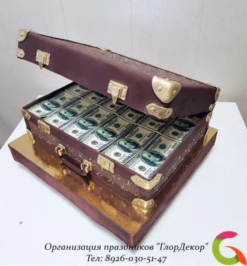 Торт Чемодан денег №2