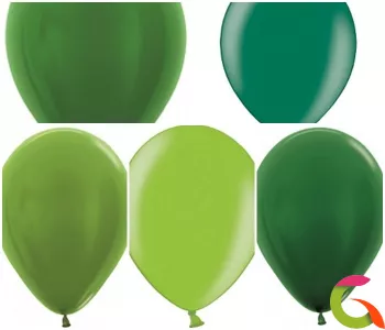 Воздушные шары зеленая гамма металлик 12