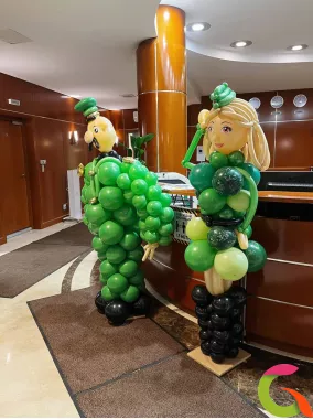 Фигуры из шаров в офис на праздник