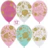 Воздушные шары С Днем рождения (золотые цветы)