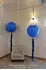 Олимпийский синий шар с кисточками наполненный гелием
