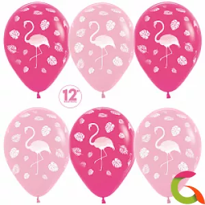 Воздушные шары Фламинго и листья