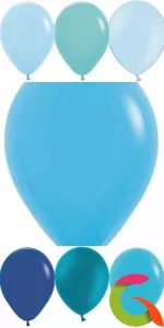Воздушные шары голубая гамма, пастель 12/30 см