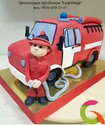 Торт Пожарная машина