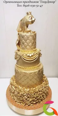 Торт золотой - Золотая рыбка