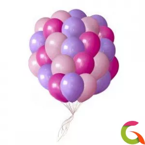 Воздушные шары розовые, лиловые, малиновые