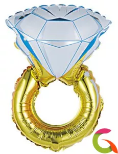 Фольгированный шар Кольцо с бриллиантом 40/102 см